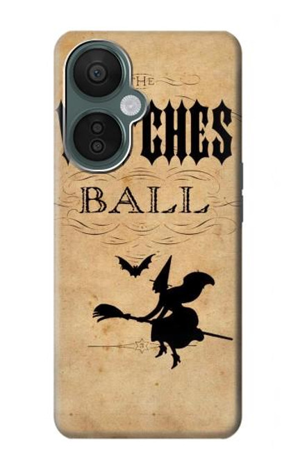 W2648 Vintage Halloween The Witches Ball Hülle Schutzhülle Taschen und Leder Flip für OnePlus Nord CE 3 Lite, Nord N30 5G