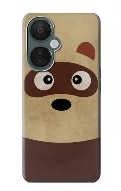 W2825 Cute Cartoon Raccoon Hülle Schutzhülle Taschen und Leder Flip für OnePlus Nord CE 3 Lite, Nord N30 5G