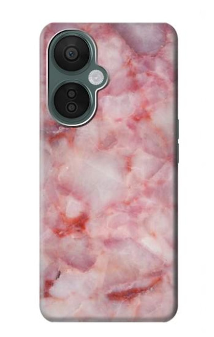 W2843 Pink Marble Texture Hülle Schutzhülle Taschen und Leder Flip für OnePlus Nord CE 3 Lite, Nord N30 5G