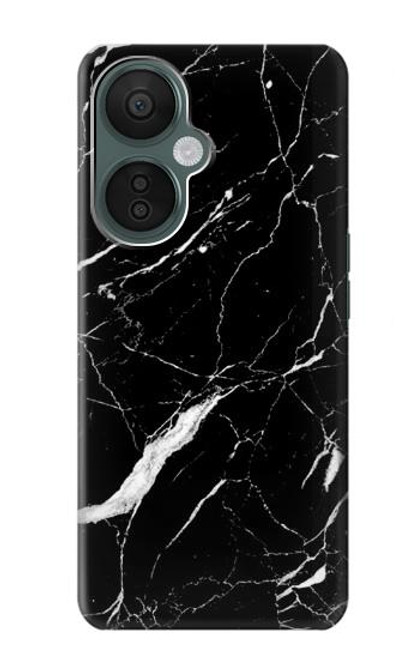 W2895 Black Marble Graphic Printed Hülle Schutzhülle Taschen und Leder Flip für OnePlus Nord CE 3 Lite, Nord N30 5G