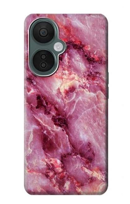 W3052 Pink Marble Graphic Printed Hülle Schutzhülle Taschen und Leder Flip für OnePlus Nord CE 3 Lite, Nord N30 5G