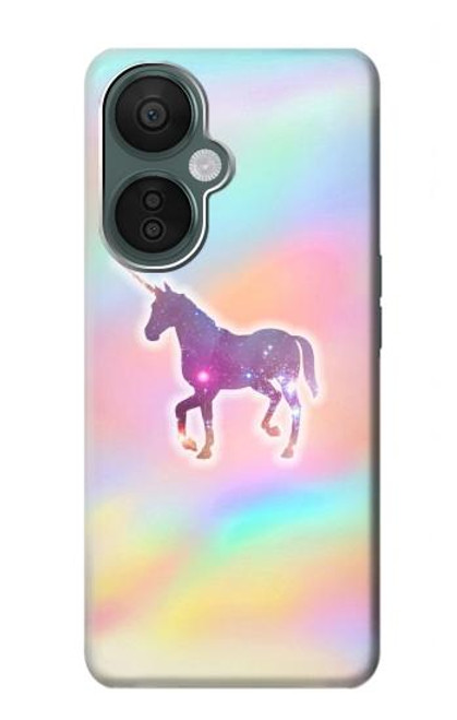 W3203 Rainbow Unicorn Hülle Schutzhülle Taschen und Leder Flip für OnePlus Nord CE 3 Lite, Nord N30 5G
