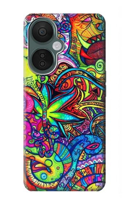 W3255 Colorful Art Pattern Hülle Schutzhülle Taschen und Leder Flip für OnePlus Nord CE 3 Lite, Nord N30 5G