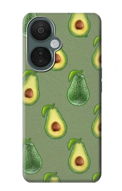 W3285 Avocado Fruit Pattern Hülle Schutzhülle Taschen und Leder Flip für OnePlus Nord CE 3 Lite, Nord N30 5G