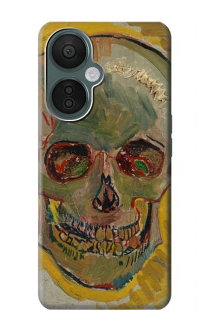 W3359 Vincent Van Gogh Skull Hülle Schutzhülle Taschen und Leder Flip für OnePlus Nord CE 3 Lite, Nord N30 5G