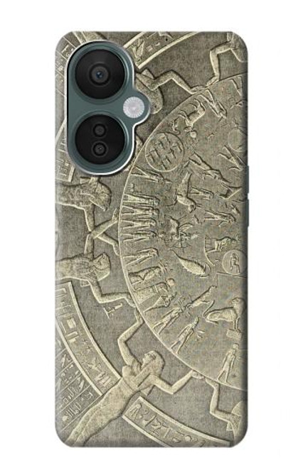 W3396 Dendera Zodiac Ancient Egypt Hülle Schutzhülle Taschen und Leder Flip für OnePlus Nord CE 3 Lite, Nord N30 5G
