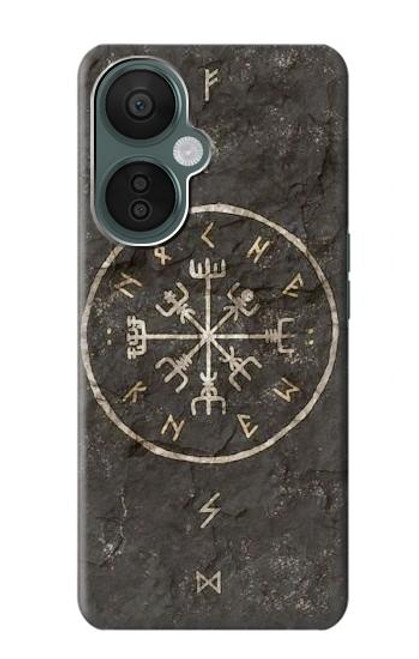 W3413 Norse Ancient Viking Symbol Hülle Schutzhülle Taschen und Leder Flip für OnePlus Nord CE 3 Lite, Nord N30 5G