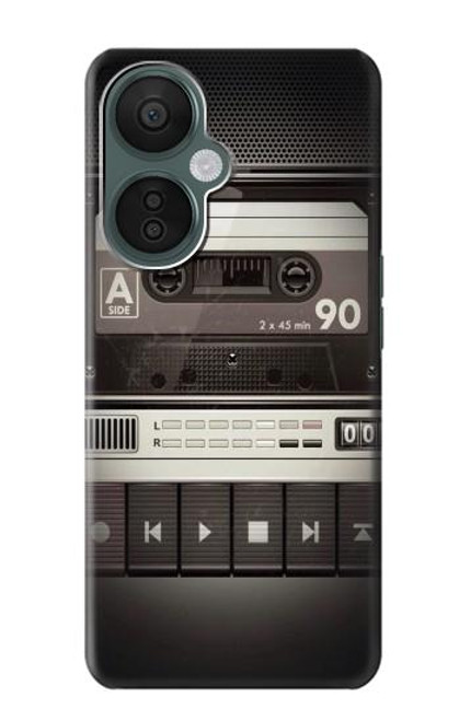 W3501 Vintage Cassette Player Hülle Schutzhülle Taschen und Leder Flip für OnePlus Nord CE 3 Lite, Nord N30 5G