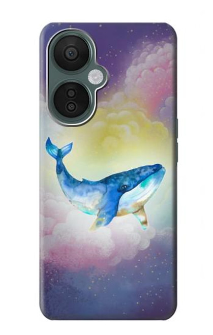 W3802 Dream Whale Pastel Fantasy Hülle Schutzhülle Taschen und Leder Flip für OnePlus Nord CE 3 Lite, Nord N30 5G