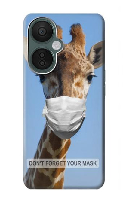 W3806 Funny Giraffe Hülle Schutzhülle Taschen und Leder Flip für OnePlus Nord CE 3 Lite, Nord N30 5G