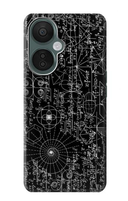 W3808 Mathematics Blackboard Hülle Schutzhülle Taschen und Leder Flip für OnePlus Nord CE 3 Lite, Nord N30 5G