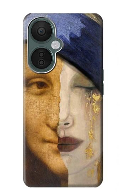 W3853 Mona Lisa Gustav Klimt Vermeer Hülle Schutzhülle Taschen und Leder Flip für OnePlus Nord CE 3 Lite, Nord N30 5G