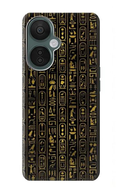 W3869 Ancient Egyptian Hieroglyphic Hülle Schutzhülle Taschen und Leder Flip für OnePlus Nord CE 3 Lite, Nord N30 5G