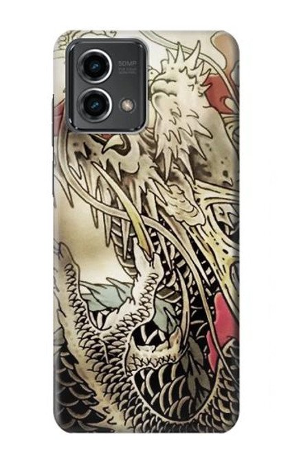 W0122 Yakuza Tattoo Hülle Schutzhülle Taschen und Leder Flip für Motorola Moto G Stylus 5G (2023)