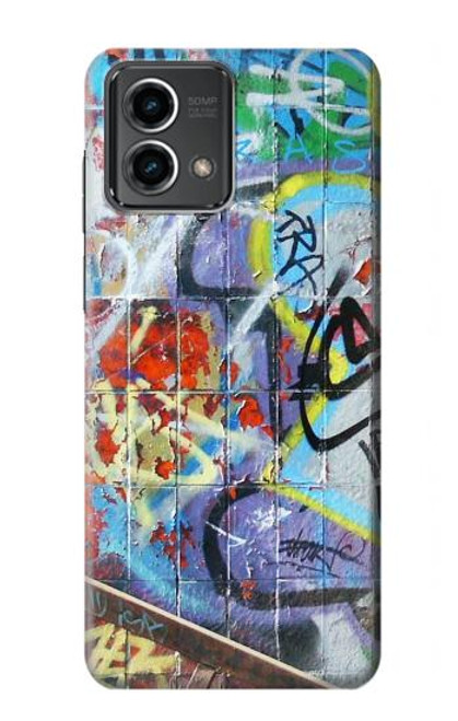 W0588 Wall Graffiti Hülle Schutzhülle Taschen und Leder Flip für Motorola Moto G Stylus 5G (2023)