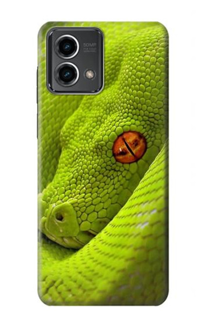 W0785 Green Snake Hülle Schutzhülle Taschen und Leder Flip für Motorola Moto G Stylus 5G (2023)