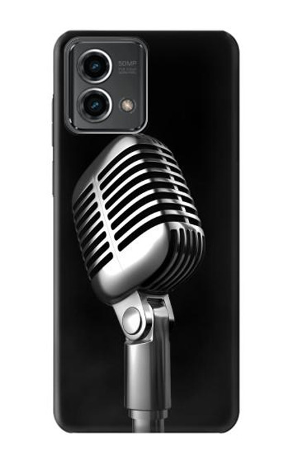 W1672 Retro Microphone Jazz Music Hülle Schutzhülle Taschen und Leder Flip für Motorola Moto G Stylus 5G (2023)