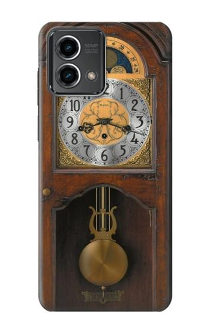 W3173 Grandfather Clock Antique Wall Clock Hülle Schutzhülle Taschen und Leder Flip für Motorola Moto G Stylus 5G (2023)