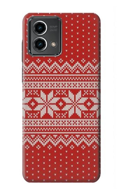 W3384 Winter Seamless Knitting Pattern Hülle Schutzhülle Taschen und Leder Flip für Motorola Moto G Stylus 5G (2023)