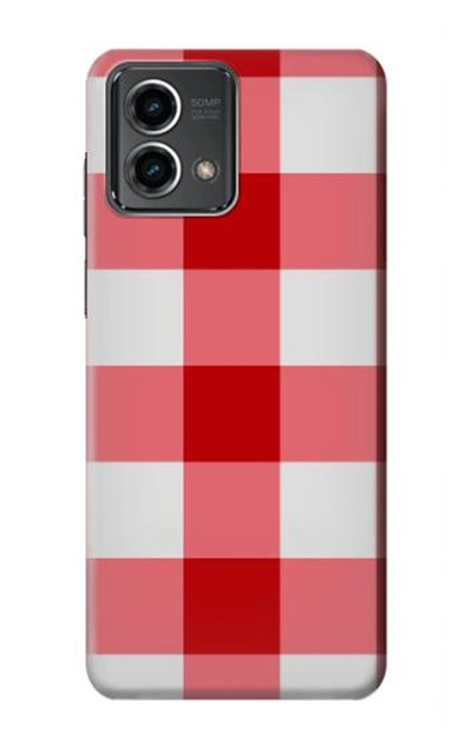 W3535 Red Gingham Hülle Schutzhülle Taschen und Leder Flip für Motorola Moto G Stylus 5G (2023)