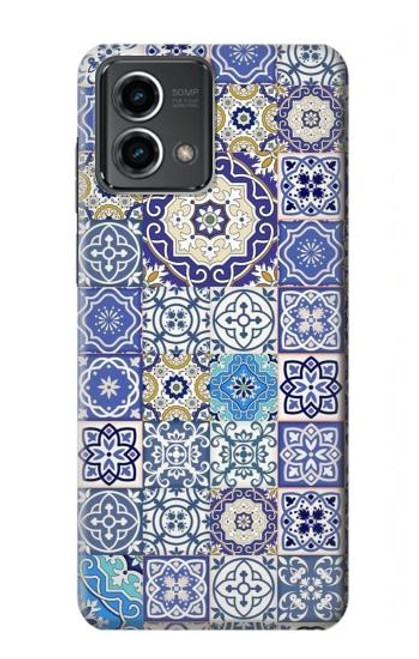 W3537 Moroccan Mosaic Pattern Hülle Schutzhülle Taschen und Leder Flip für Motorola Moto G Stylus 5G (2023)