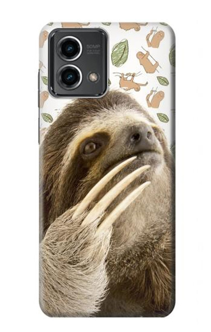 W3559 Sloth Pattern Hülle Schutzhülle Taschen und Leder Flip für Motorola Moto G Stylus 5G (2023)