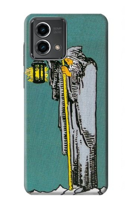 W3741 Tarot Card The Hermit Hülle Schutzhülle Taschen und Leder Flip für Motorola Moto G Stylus 5G (2023)