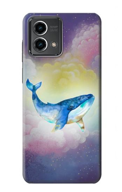 W3802 Dream Whale Pastel Fantasy Hülle Schutzhülle Taschen und Leder Flip für Motorola Moto G Stylus 5G (2023)