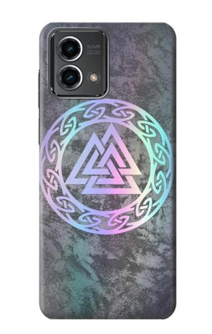 W3833 Valknut Odin Wotans Knot Hrungnir Heart Hülle Schutzhülle Taschen und Leder Flip für Motorola Moto G Stylus 5G (2023)