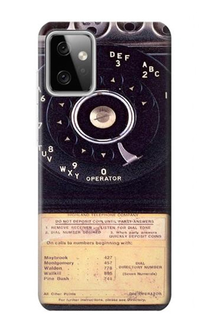 W0086 Payphone Vintage Hülle Schutzhülle Taschen und Leder Flip für Motorola Moto G Power (2023) 5G