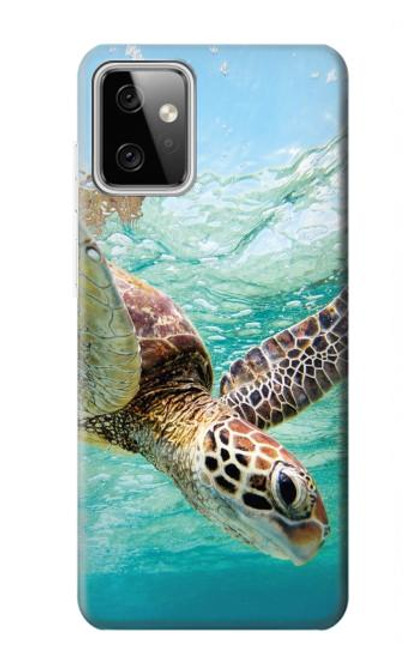 W1377 Ocean Sea Turtle Hülle Schutzhülle Taschen und Leder Flip für Motorola Moto G Power (2023) 5G