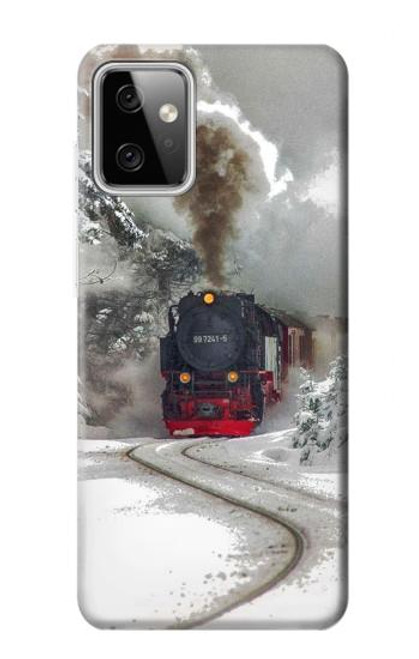 W1509 Steam Train Hülle Schutzhülle Taschen und Leder Flip für Motorola Moto G Power (2023) 5G