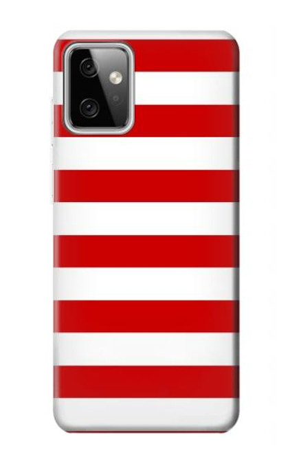 W2364 Red and White Striped Hülle Schutzhülle Taschen und Leder Flip für Motorola Moto G Power (2023) 5G