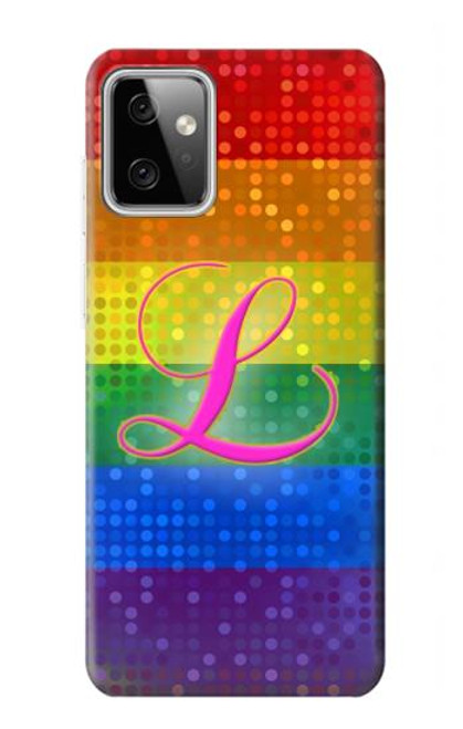 W2900 Rainbow LGBT Lesbian Pride Flag Hülle Schutzhülle Taschen und Leder Flip für Motorola Moto G Power (2023) 5G