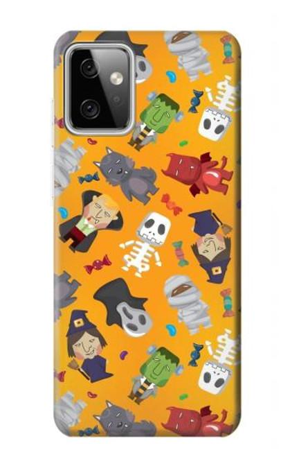 W3275 Cute Halloween Cartoon Pattern Hülle Schutzhülle Taschen und Leder Flip für Motorola Moto G Power (2023) 5G