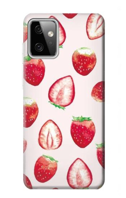 W3481 Strawberry Hülle Schutzhülle Taschen und Leder Flip für Motorola Moto G Power (2023) 5G