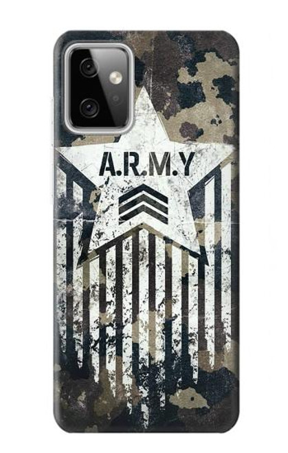 W3666 Army Camo Camouflage Hülle Schutzhülle Taschen und Leder Flip für Motorola Moto G Power (2023) 5G