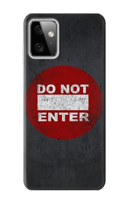 W3683 Do Not Enter Hülle Schutzhülle Taschen und Leder Flip für Motorola Moto G Power (2023) 5G