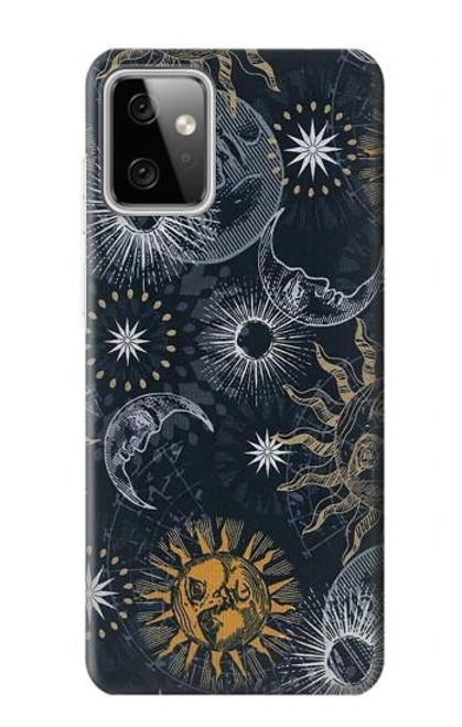 W3702 Moon and Sun Hülle Schutzhülle Taschen und Leder Flip für Motorola Moto G Power (2023) 5G