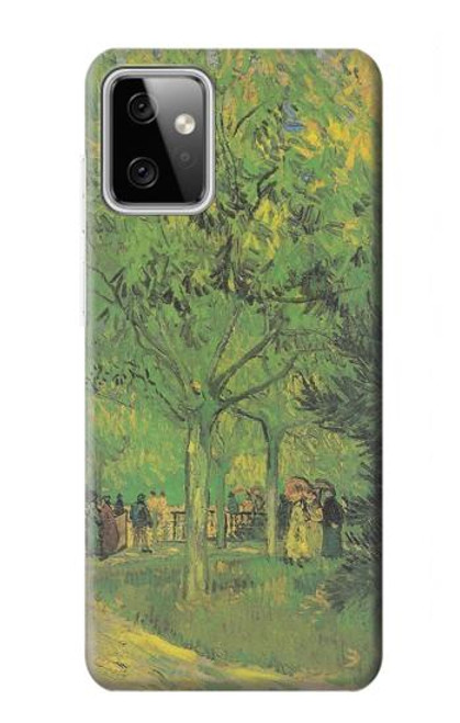 W3748 Van Gogh A Lane in a Public Garden Hülle Schutzhülle Taschen und Leder Flip für Motorola Moto G Power (2023) 5G