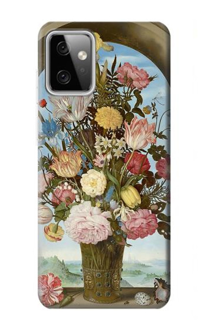 W3749 Vase of Flowers Hülle Schutzhülle Taschen und Leder Flip für Motorola Moto G Power (2023) 5G