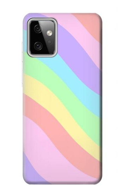 W3810 Pastel Unicorn Summer Wave Hülle Schutzhülle Taschen und Leder Flip für Motorola Moto G Power (2023) 5G