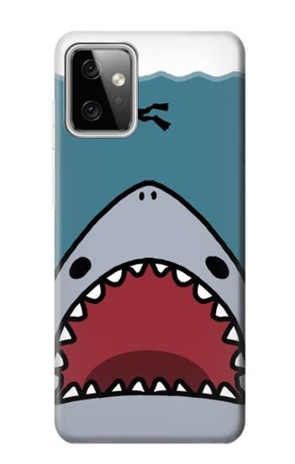 W3825 Cartoon Shark Sea Diving Hülle Schutzhülle Taschen und Leder Flip für Motorola Moto G Power (2023) 5G