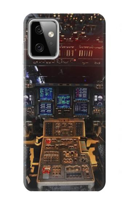 W3836 Airplane Cockpit Hülle Schutzhülle Taschen und Leder Flip für Motorola Moto G Power (2023) 5G