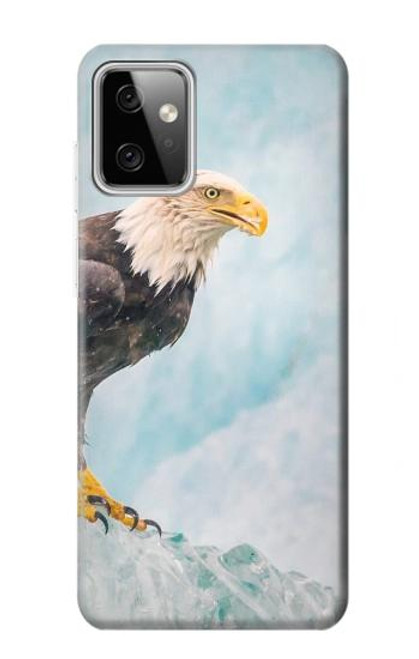 W3843 Bald Eagle On Ice Hülle Schutzhülle Taschen und Leder Flip für Motorola Moto G Power (2023) 5G