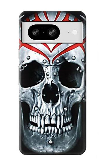 W0223 Vampire Skull Tattoo Hülle Schutzhülle Taschen und Leder Flip für Google Pixel 8