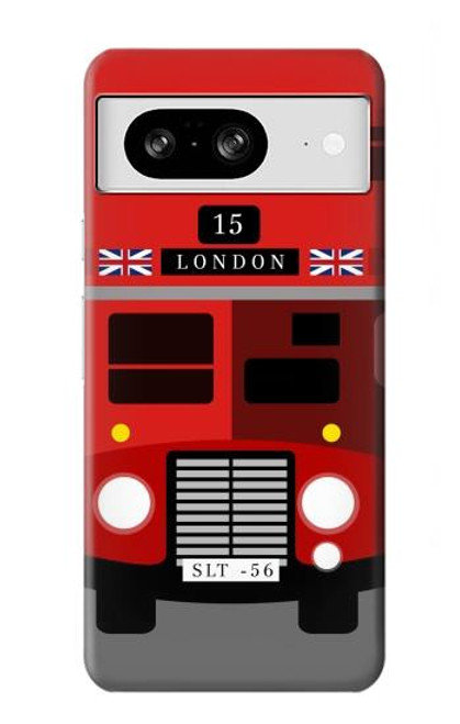 W2058 England British Double Decker Bus Hülle Schutzhülle Taschen und Leder Flip für Google Pixel 8