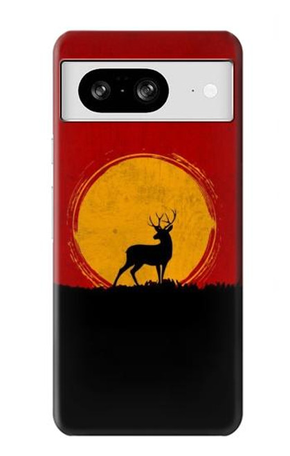 W3513 Deer Sunset Hülle Schutzhülle Taschen und Leder Flip für Google Pixel 8