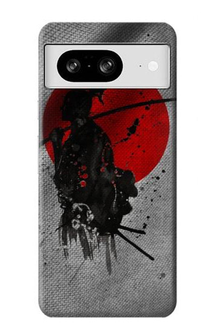 W3517 Japan Flag Samurai Hülle Schutzhülle Taschen und Leder Flip für Google Pixel 8