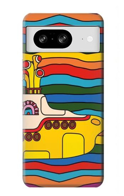 W3599 Hippie Submarine Hülle Schutzhülle Taschen und Leder Flip für Google Pixel 8